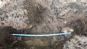Finding And Fixing A Water Leak In The Main Water Line In The Yard
