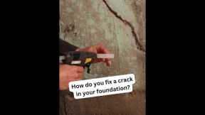 How to fix a crack in your foundation?