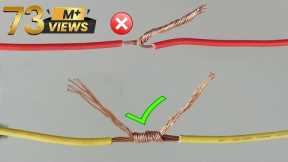 Awesome Idea! How to Twist Electric Wire Together | Properly Joint Electrical Wire | Part 1