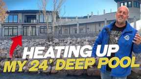 How to heat a 24 foot deep SCUBA pool? | House Build #21