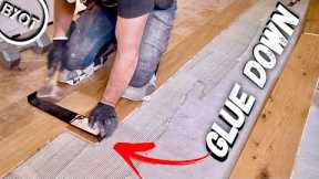 How To Install A Glue Down Floor // DIY Glue Down Flooring