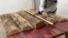 Best Projects Use Wooden Bark For Cheap Woodworking Plans - Build Table Sample From Recycled Wood