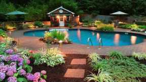 TOP! 100+ BACKYARD POOL LANDSCAPING DESIGN IDEAS | TIPS LANDSCAPING FOR AESTHETIC POOLSIDE PARADISE