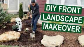DIY Front Yard Landscaping Makeover on a Budget! How to landscape ideas