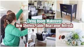 LIVING ROOM MAKEOVER HOME REFRESH // OLD AND NEW FURNITURE REARRANGING // DIY PROJECTS 2024