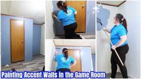 PAINTING ACCENT WALLS IN THE GAME ROOM // HOME REFRESH // DIY HOME PROJECTS ON A BUDGET 2024