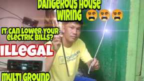 DANGEROUS HOUSE WIRING.DONT DO THIS AT YOUR HOUSEWIRING INSTALLATION.ELECTRICAL SAFETY TIPS.