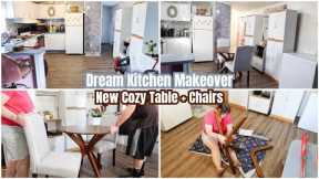 NEW COZY KITCHEN TABLE // KITCHEN MAKEOVER // HOME REFRESH // DIY HOME PROJECTS 2024