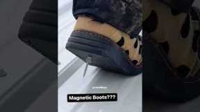 Magnetic boots from Cougar Paws. #roof #roofer #roofing #roofershelper #metalroofing #shorts