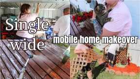 SINGLE WIDE MOBILE HOME MAKEOVER // OUTDOOR UPDATES // DIY PROJECTS // HOMEMAKING