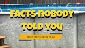 Facts Nobody Told You About Above Ground Pools