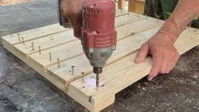 Effective Creative Solutions From Recycled Wooden Pallets // Woodworking DIY Outdoor Pedal Bin