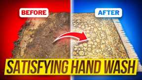 50 Year Old Persian Silk Rug Hand Wash | Satisfying ASMR Carpet Cleaning