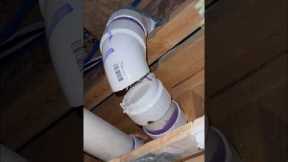 Difficult Plumbing Repair: Replacing A 3” PVC 90 #plumbing #shorts