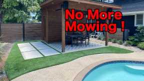 How to Install Artificial Turf DIY One Person | Pool Cabana and Low maintenance