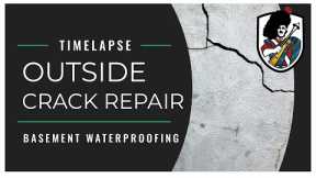 Outside Basement Waterproofing and Foundation Crack Repair - Timelapse