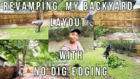 Revamping My Backyard Layout With NO DIG Edging|Summer Landscaping