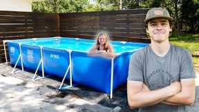 Turning a CHEAP Intex Pool into a Backyard Oasis