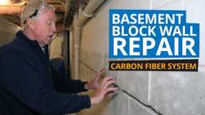 Basement Block Wall Crack Repair | Carbon Fiber Straps