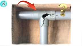 Tips and Tricks of Experienced Craftsmen for Plumbing! Replace T-joints of Pvc pipes in tight spaces