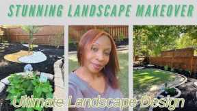 Stunning Landscape Makeover|The ULTIMATE Landscape Design|Fall Backyard Clean Up