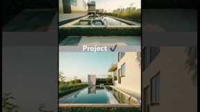 Backyard swimming pool Design project ✔️ | Architectural Design | Modern Design #shortsvideo