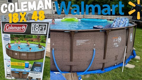 Putting up our NEW Coleman 18x48  above ground pool