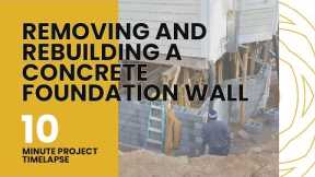 How To Remove and Rebuild A Foundation Wall | Less Cost Best Result | Explanation With Timelapse