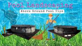 Adding mulch around Above Ground Pool #pool #landscape