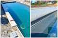 Pool Coping Install Travertine/Pavers 