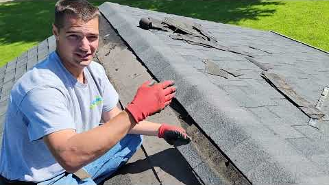 Wind damaged roof / shingle repair