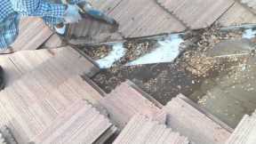 HOW TO fix a leaky valley , water leak, tile repair, permanent tile repair, DO IT YOURSELF.