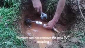 How to Fix A Broken Underground PVC Pipe -  Main water Line  Leak- Step By Step  -  D I Y