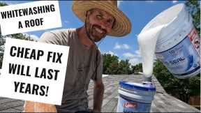 Painting roof with white reflective rubber acrylic elastomeric coating