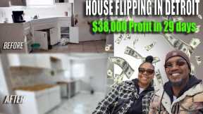 House flipping recap - we made $38k in 30 days flipping this house in Detroit