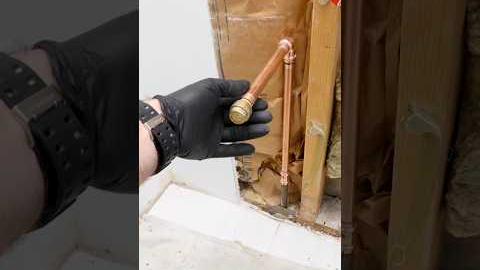 Copper Water Supply Line Tips - #shorts #plumbing #homerepairtutor