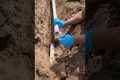 Repairing buried pvc line #homerepair