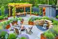Modern Rustic Backyard Garden