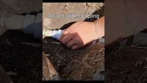 Easy sprinkler line repair with slide coupling #sprinkler #pvc #diy #homedepot