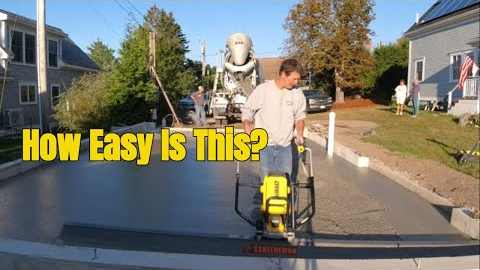 Watch Us Pour 600 Sq Ft of Concrete With Just Two Guys!