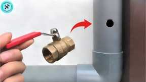 Plumber near me doesn't share this tricks! Install valve on pvc pipes without special accessories !