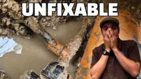 LEAKING WATER MAIN STEEL PIPE