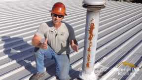 Metal Roof Repair - How we Fix leaky stacks and curbs on metal roofs