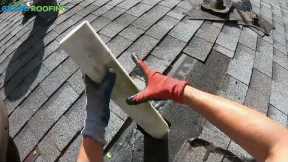 Roof flashing leak repair
