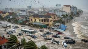 Vietnam Destroyed Today! Storm Surge Typhoon Kalmaegi Swept Away Homes, Cars in Quy Nhon