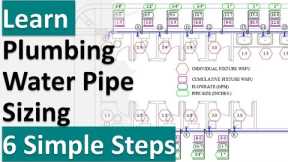 How to Size Plumbing Water Supply Pipes || Comprehensive Plumbing Design Course