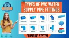 Types of Blue PVC Water Supply Pipe Fittings #pipefitting #plumbing #pvcpipe #engineering #building