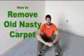 How to Remove Old Nasty Carpet (DIY)