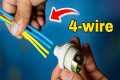 How to wire a 4-wire lamp socket