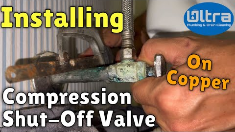 BEST Way To Install A Compression Angle Stop Shut Off Valve On Copper Pipe - Plumbing Repair